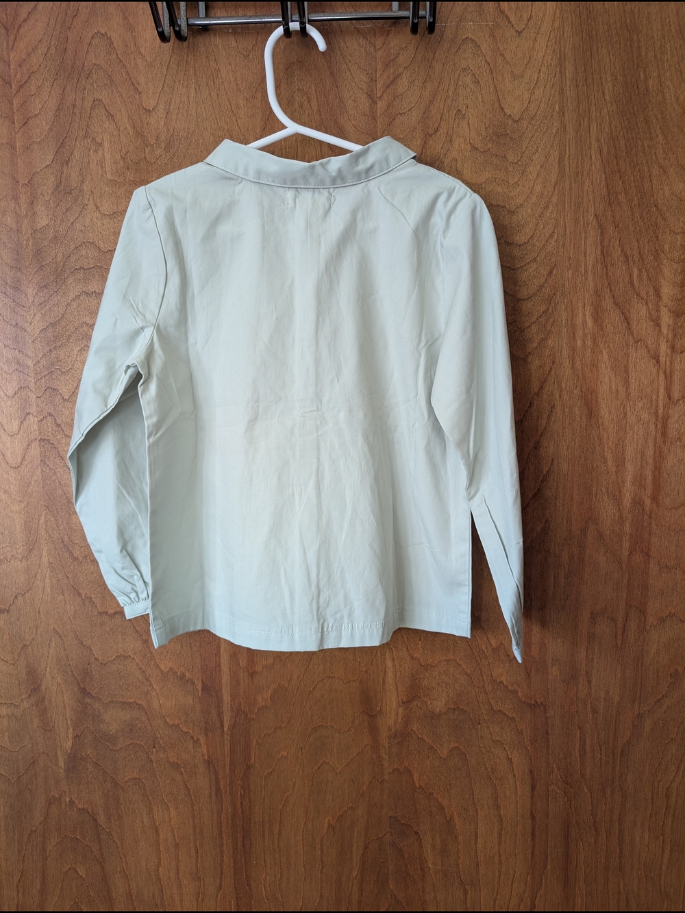 Boutique Button-Down Shirt with Peter Pan Collar - Light Sage - Picture 4 of 7